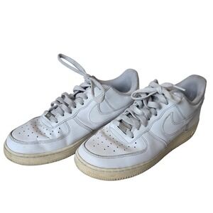 Nike Air Force 1 Low Womens 8.5 White Sneakers CW2288-111